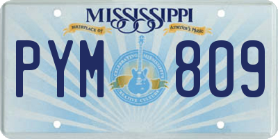 MS license plate PYM809
