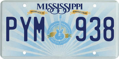 MS license plate PYM938