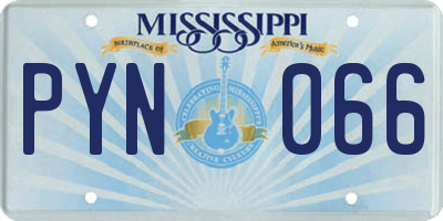 MS license plate PYN066