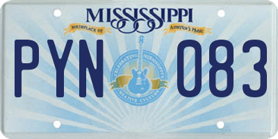 MS license plate PYN083