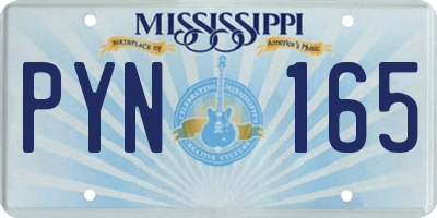 MS license plate PYN165