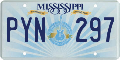 MS license plate PYN297