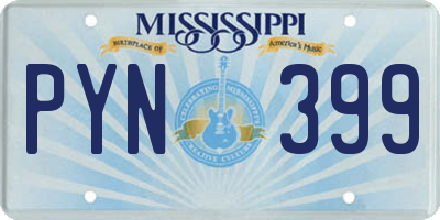 MS license plate PYN399