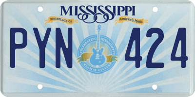 MS license plate PYN424