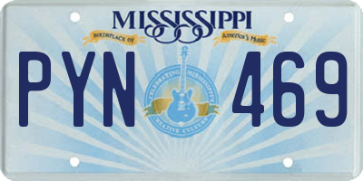 MS license plate PYN469