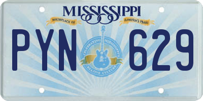 MS license plate PYN629