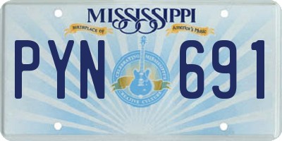 MS license plate PYN691