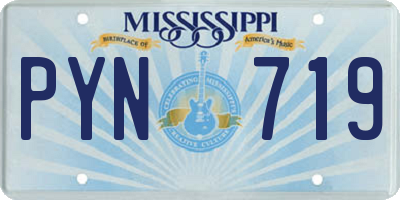 MS license plate PYN719
