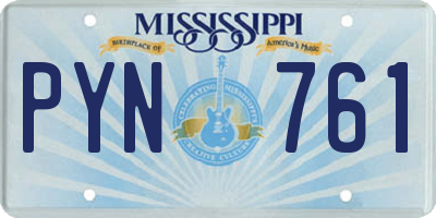 MS license plate PYN761