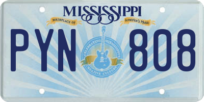 MS license plate PYN808