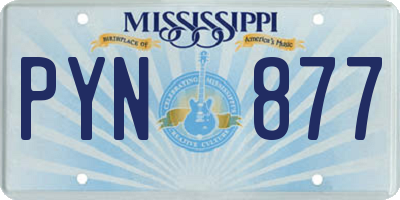 MS license plate PYN877
