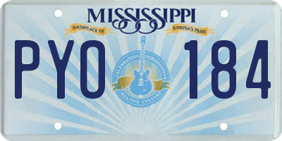 MS license plate PYO184