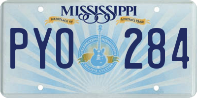 MS license plate PYO284