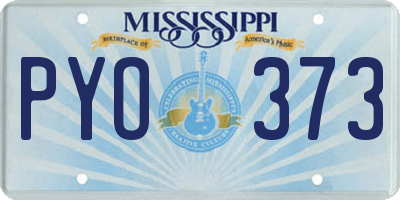 MS license plate PYO373