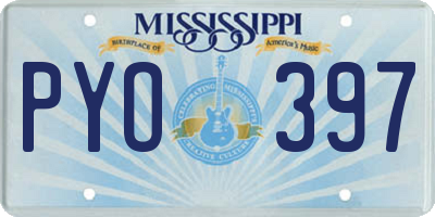 MS license plate PYO397