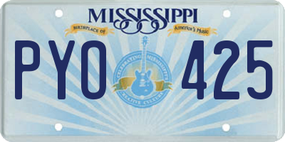 MS license plate PYO425