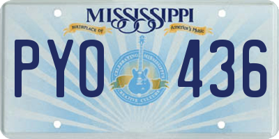 MS license plate PYO436