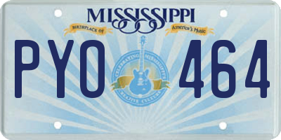 MS license plate PYO464