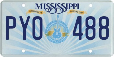 MS license plate PYO488