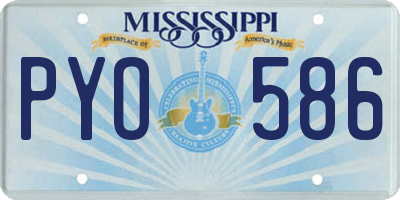 MS license plate PYO586