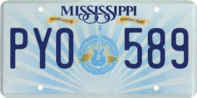 MS license plate PYO589
