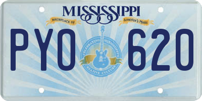 MS license plate PYO620
