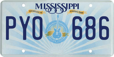 MS license plate PYO686
