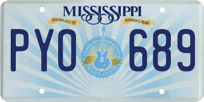 MS license plate PYO689