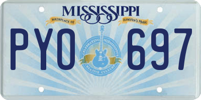 MS license plate PYO697