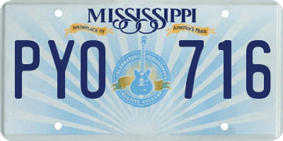 MS license plate PYO716