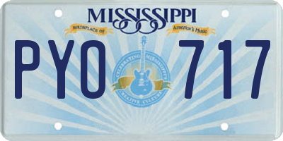 MS license plate PYO717