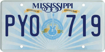 MS license plate PYO719