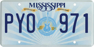 MS license plate PYO971