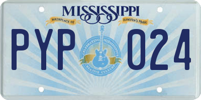 MS license plate PYP024