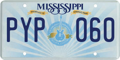 MS license plate PYP060