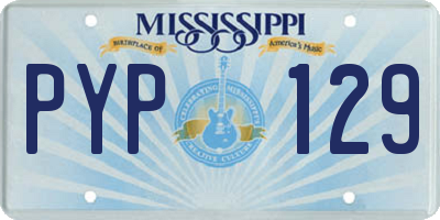 MS license plate PYP129