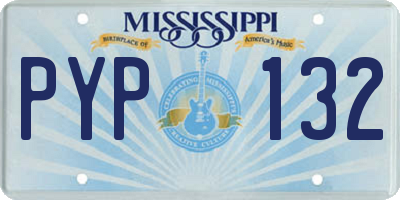 MS license plate PYP132