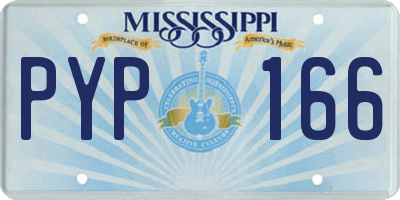 MS license plate PYP166