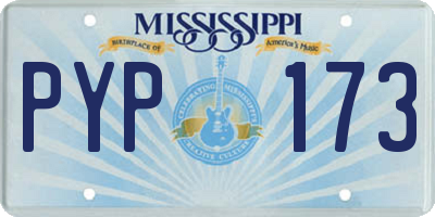 MS license plate PYP173