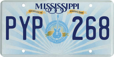 MS license plate PYP268