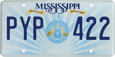 MS license plate PYP422