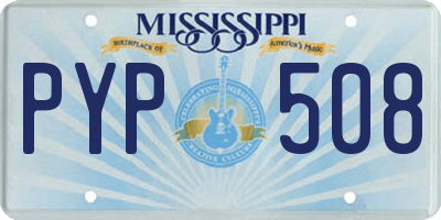 MS license plate PYP508