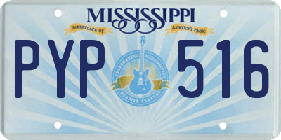 MS license plate PYP516