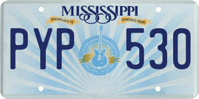 MS license plate PYP530