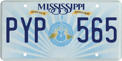MS license plate PYP565