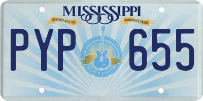 MS license plate PYP655