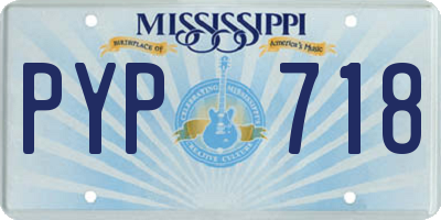 MS license plate PYP718