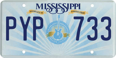 MS license plate PYP733