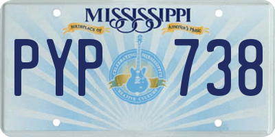MS license plate PYP738