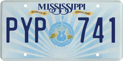 MS license plate PYP741